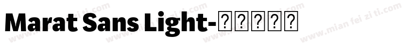 Marat Sans Light字体转换